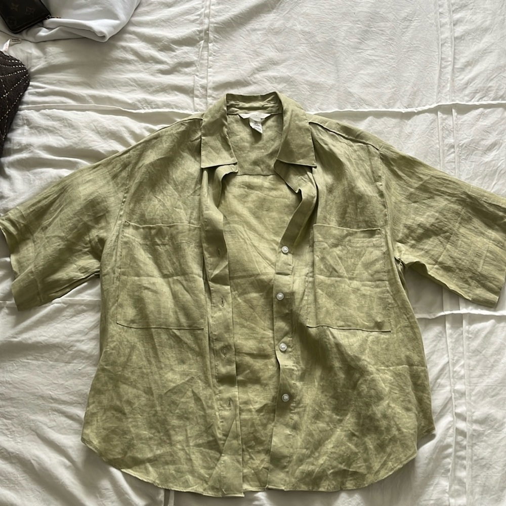 Linen short sleeve shirt